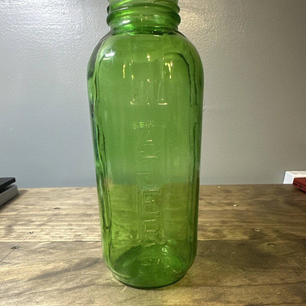 Green Glass Embossed UCF 24 oz Bottle with "FULL" Lettering